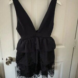 Navy and Black Mini Dress